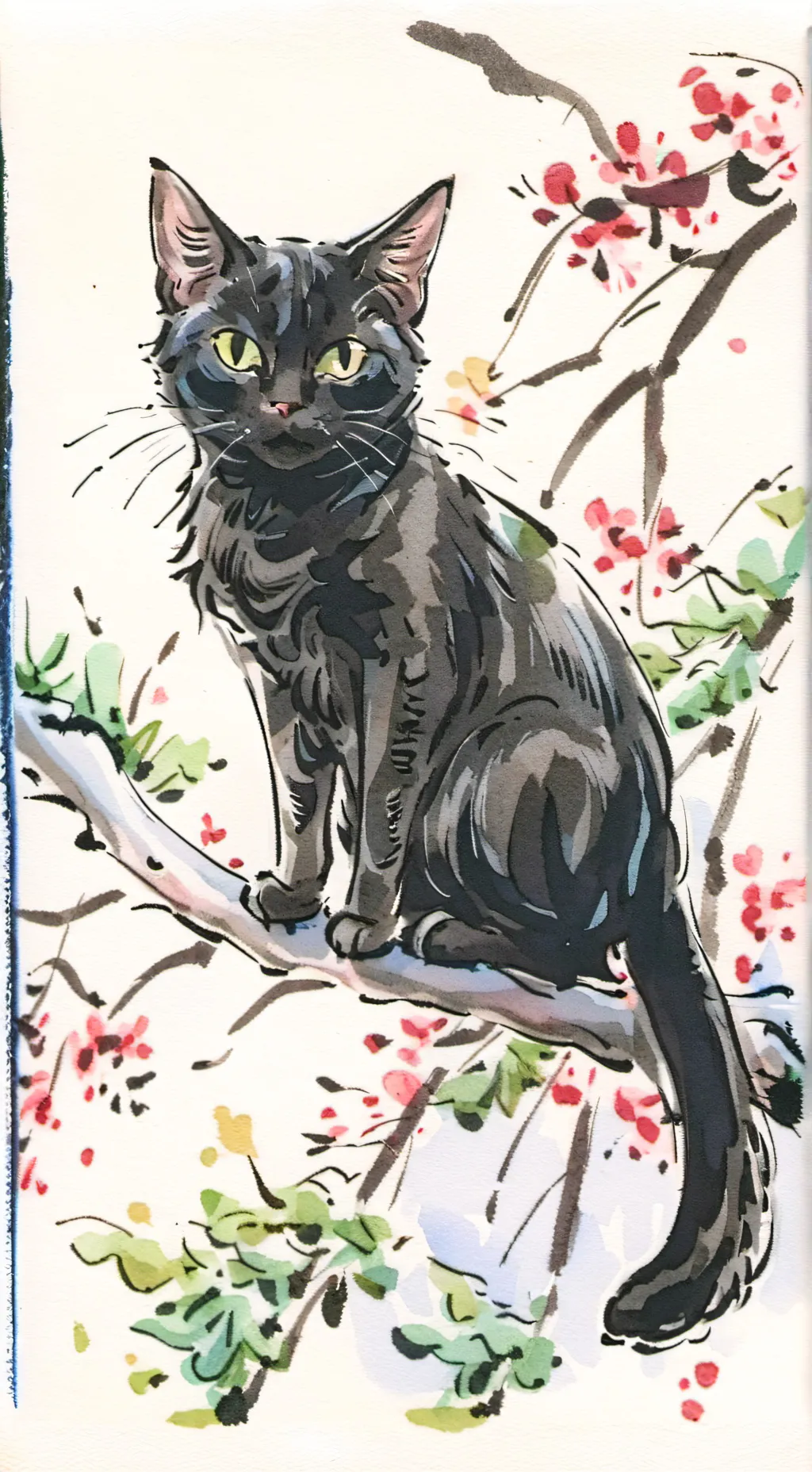 ai character: Black cat background