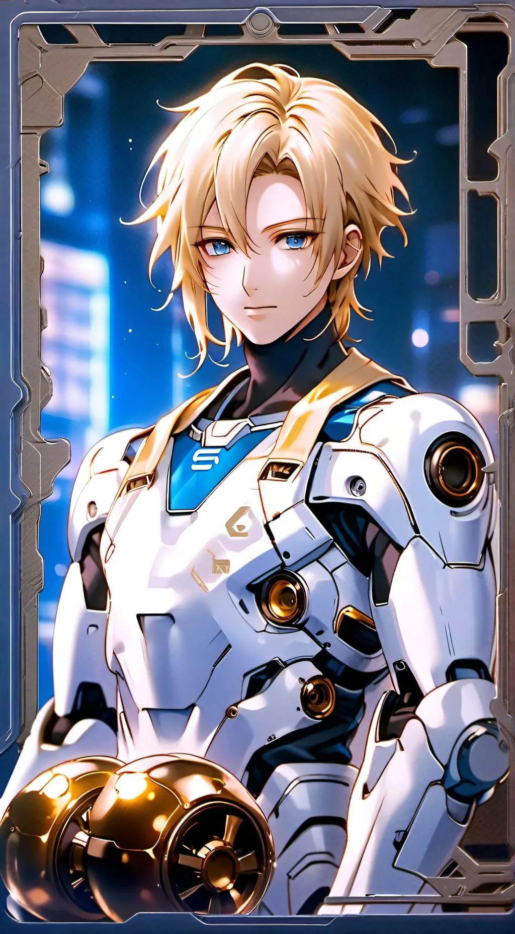 ai character: Azure background