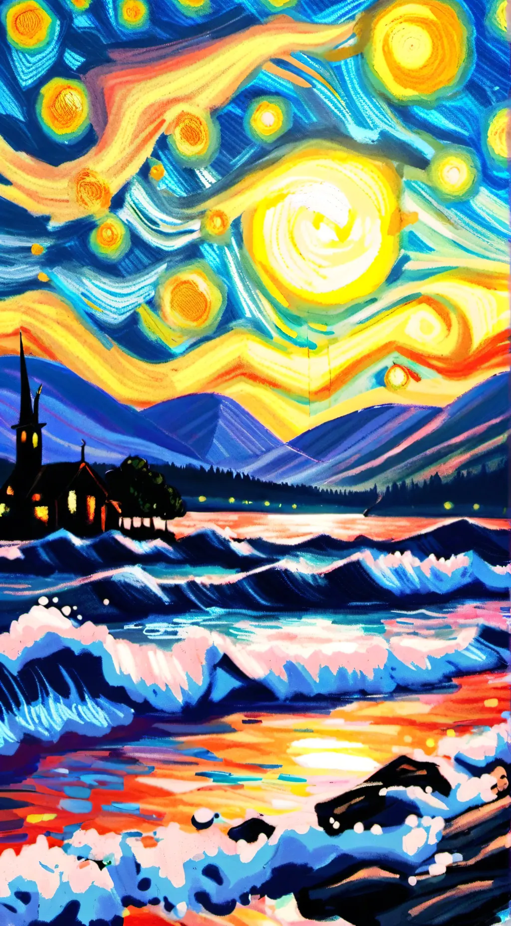 ai character: red light background