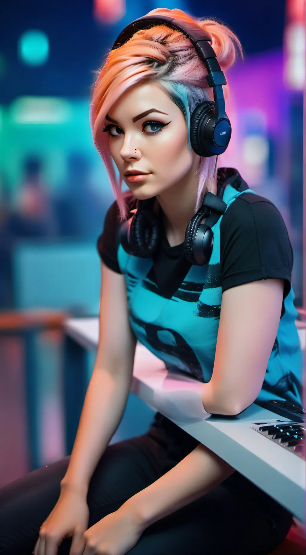 ai character: Maeve “Static” background