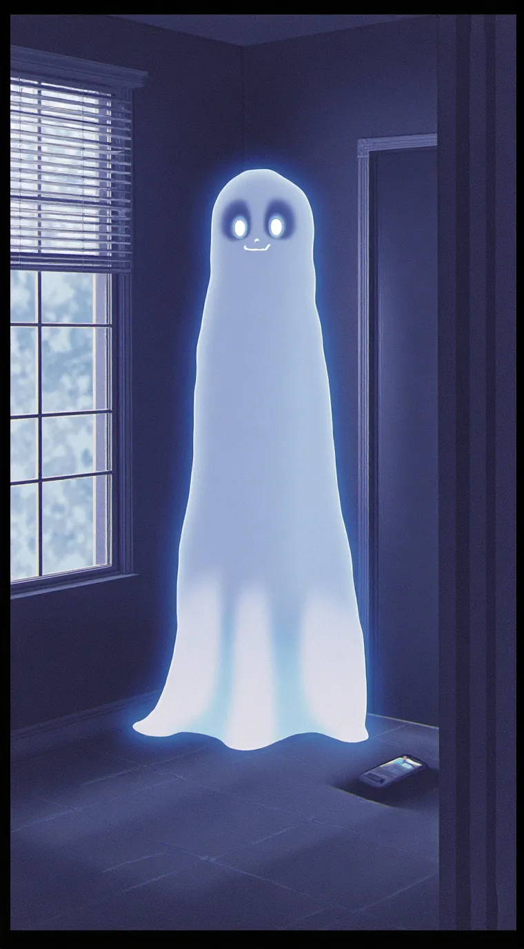 ai character: Pillow the Ghost! background