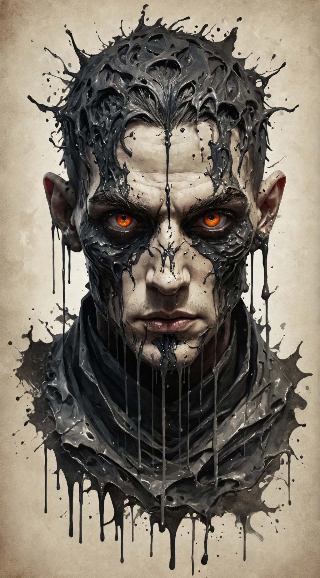 ai character: The Ink Monster background