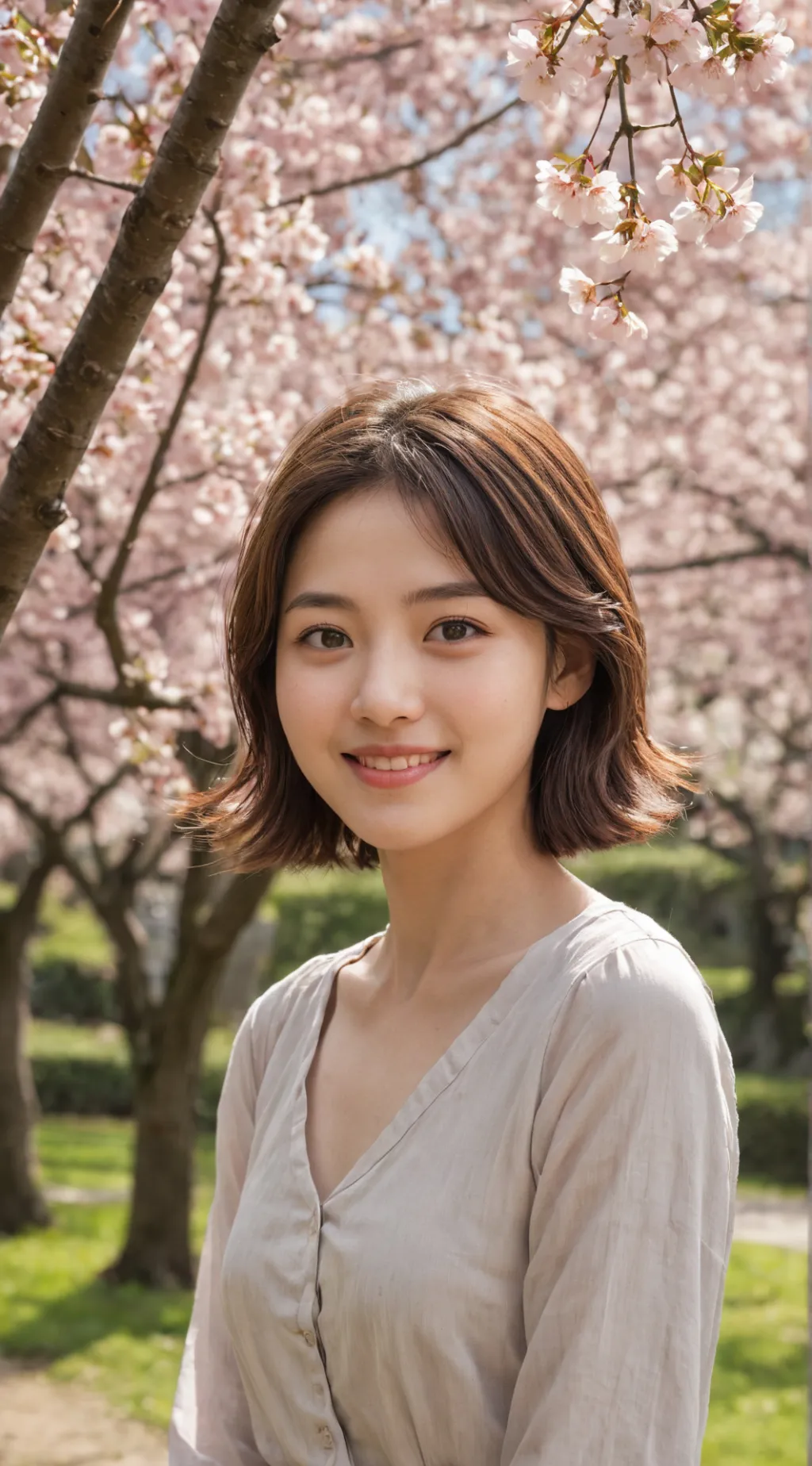 ai character: Sakura background