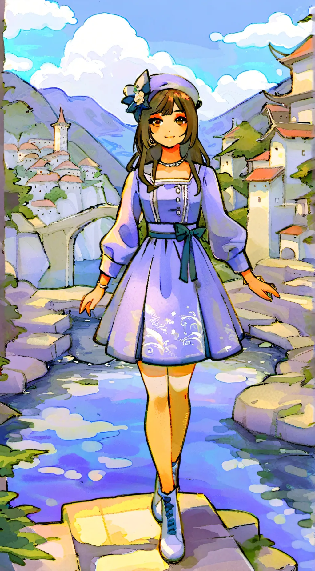 ai character: Davideav3  background