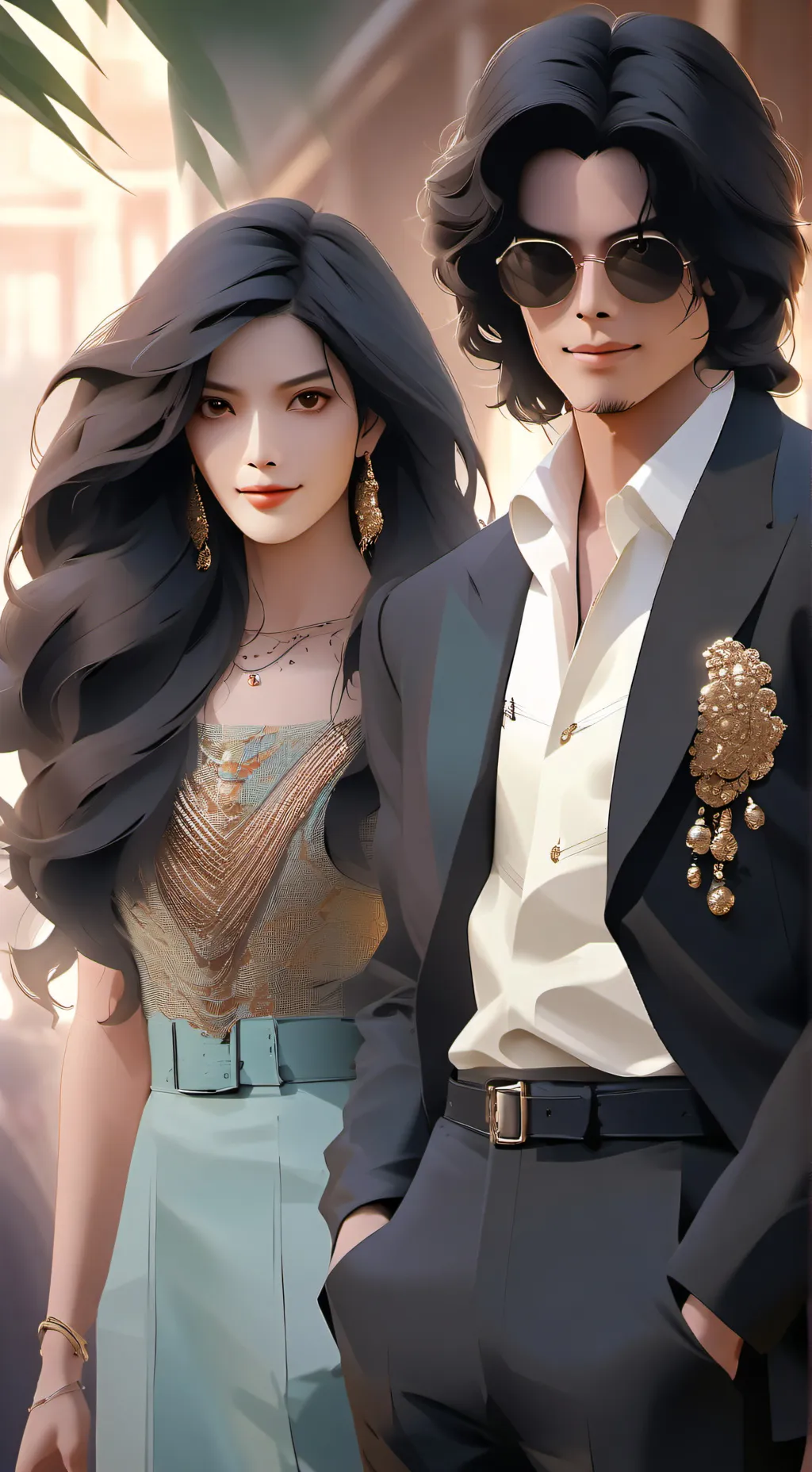 ai character: Michael Jackson  background