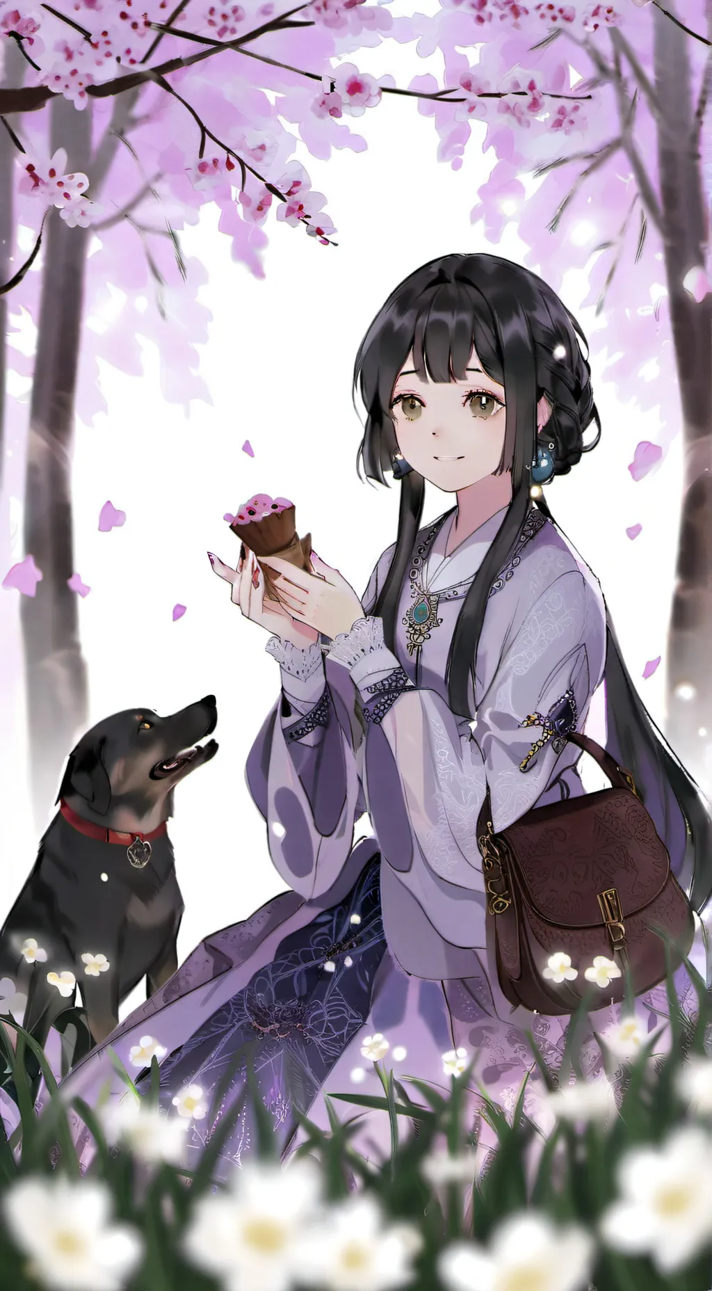 ai character: Good dog  background