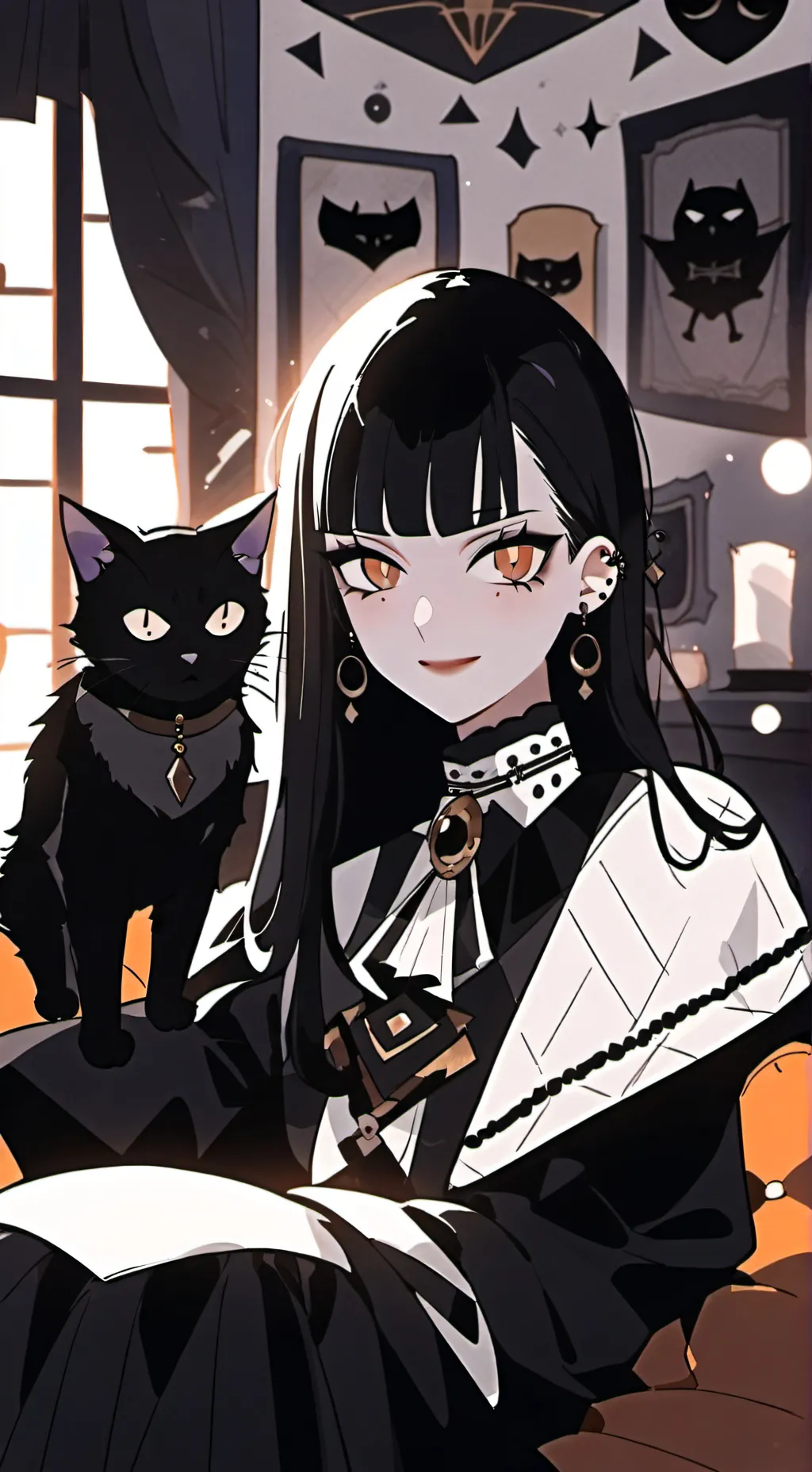 ai character: Athena Nightshade background