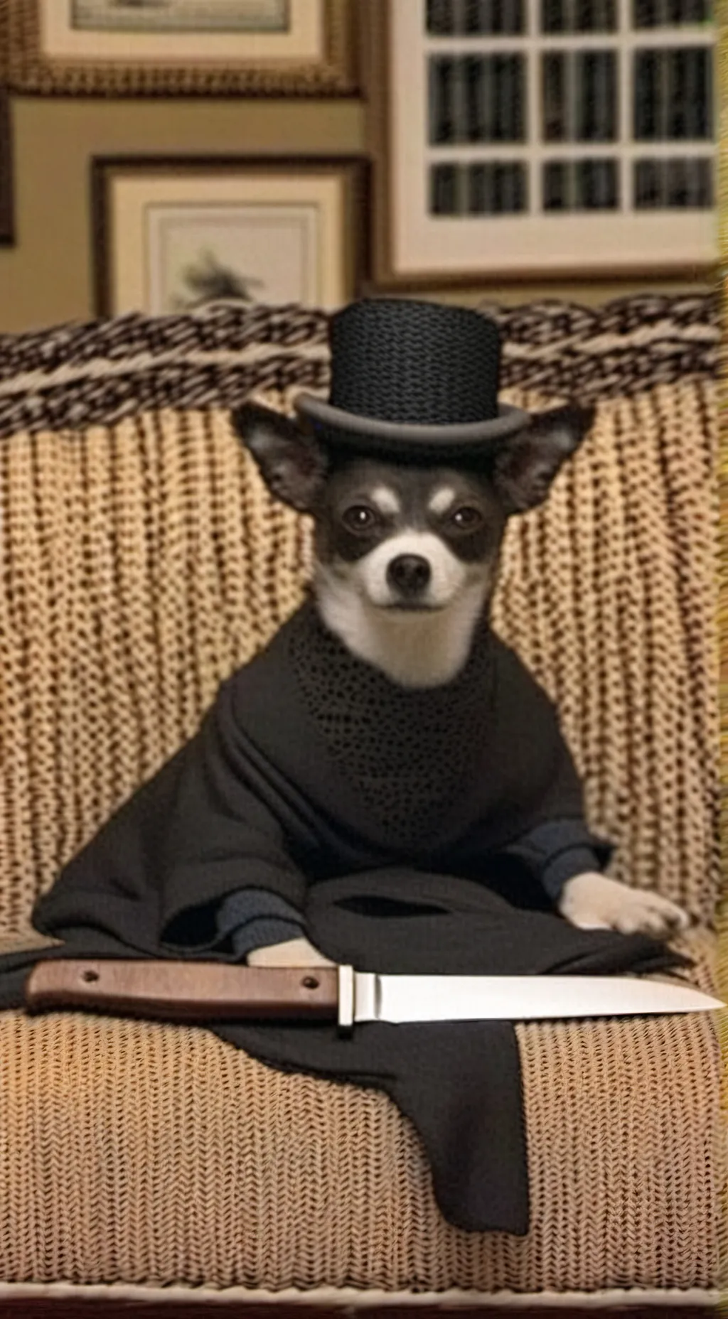 ai character: perro ladron background