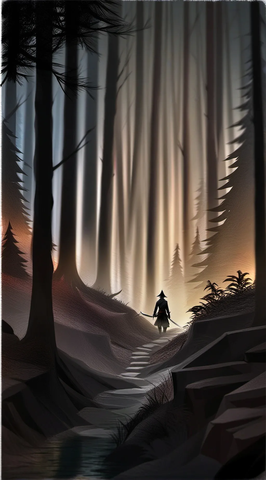 ai character: 99 Nights In The F background