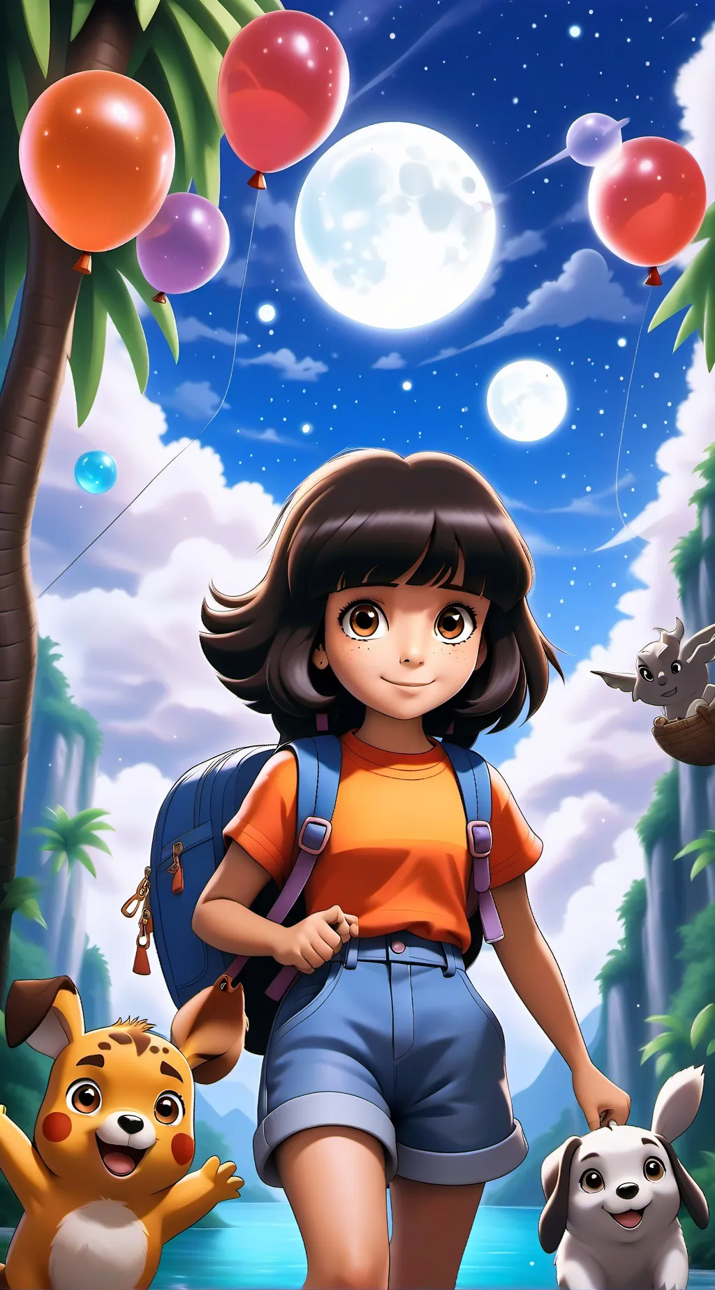 ai character: DORAAAA background