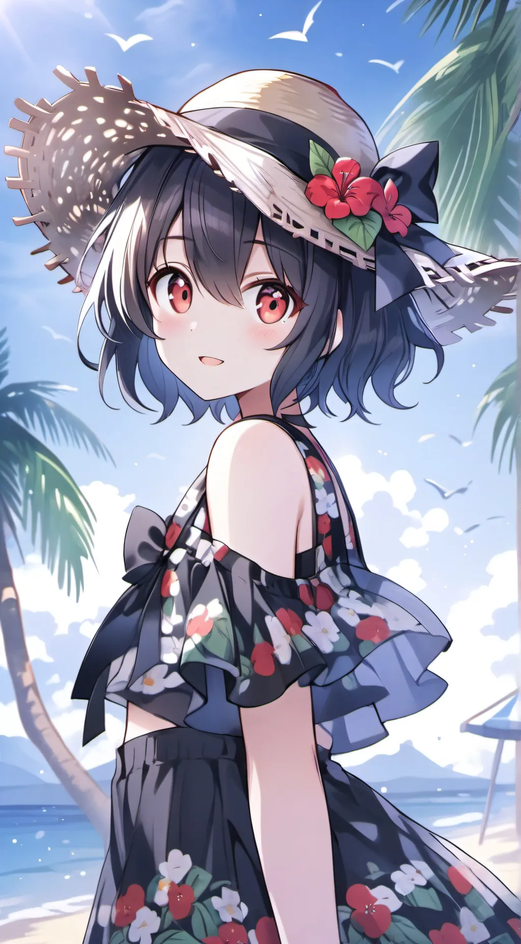 ai character: Summer Girl Alice background