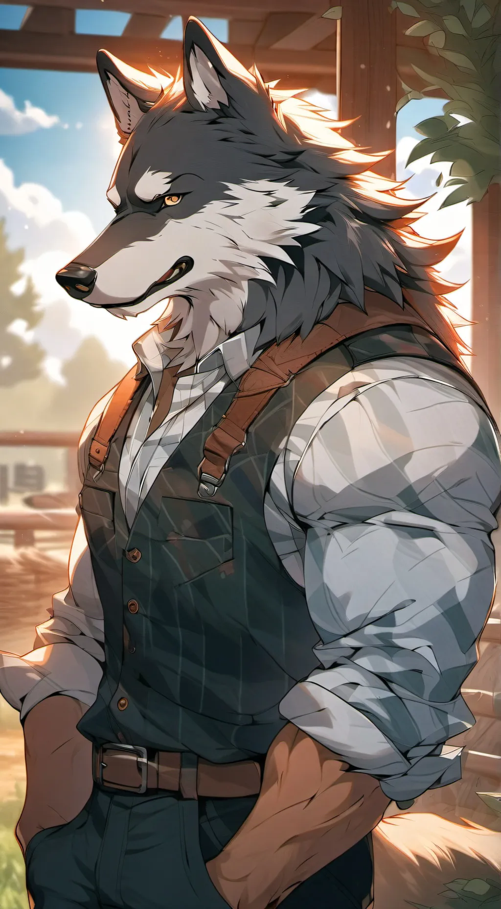 ai character: John Wolf background