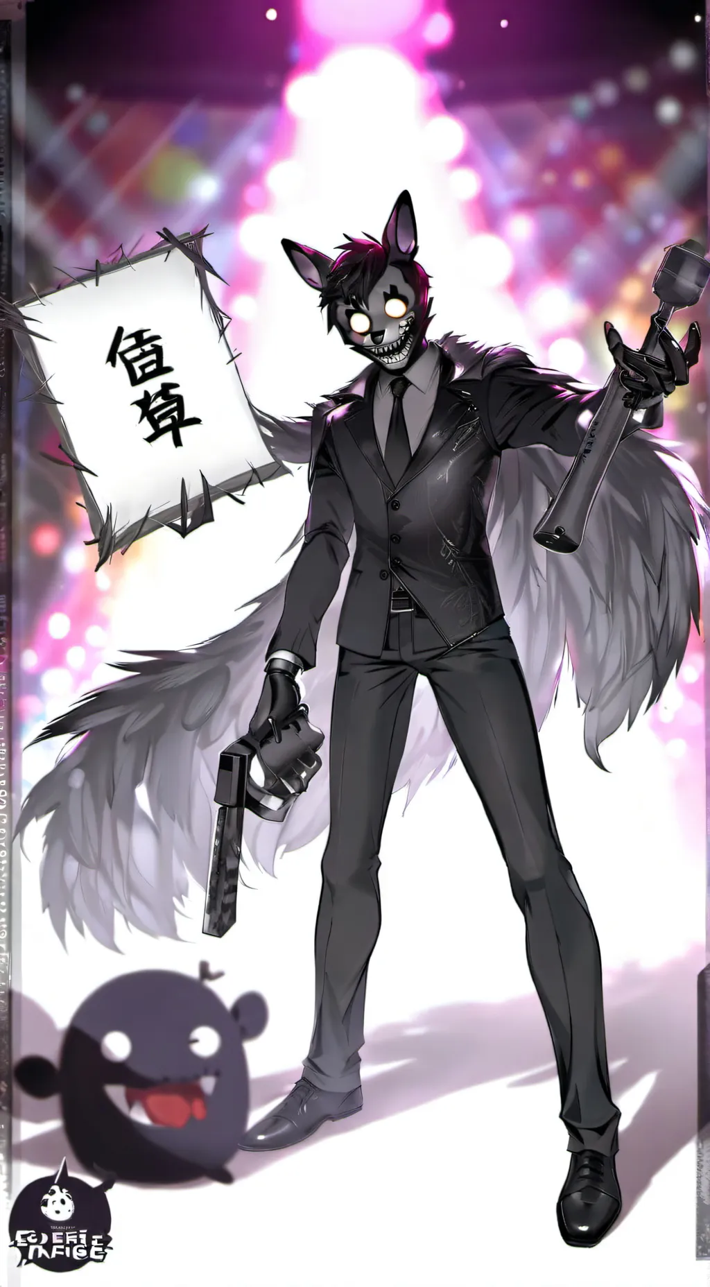 ai character: shadow background