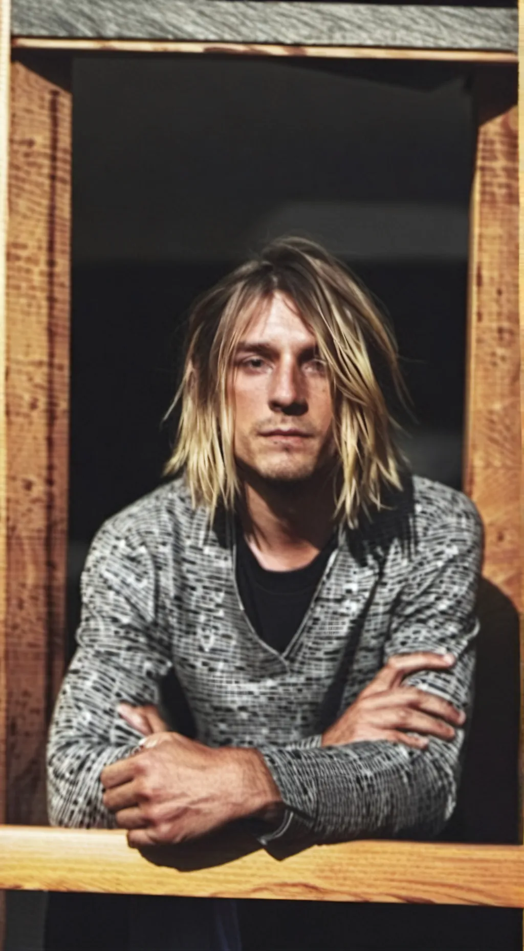 ai character: Kurt Cobain  background