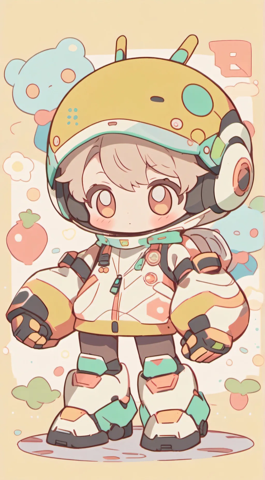ai character: Robot baby background