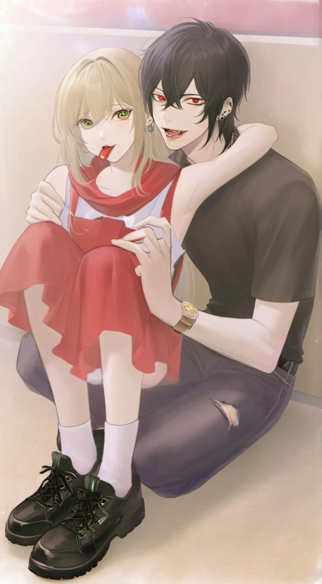 ai character: T+S soulmate color background