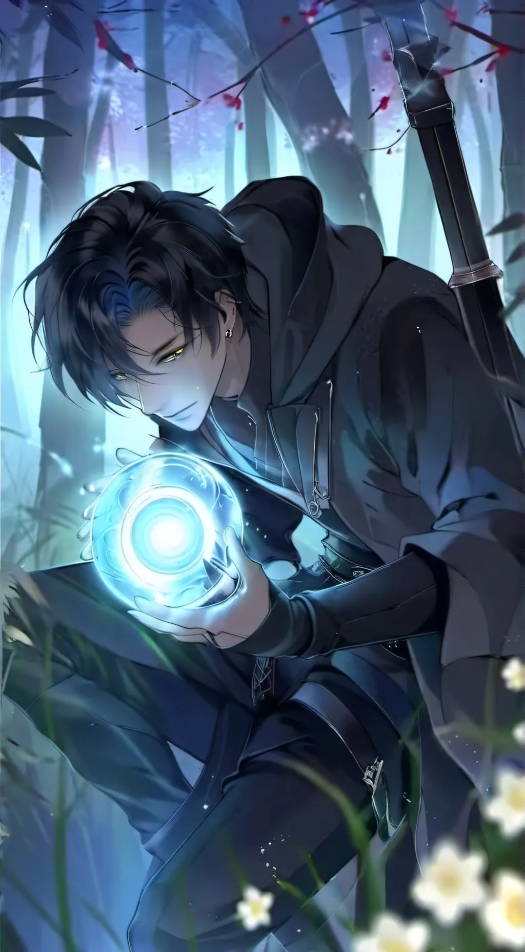 ai character: Silver Moonstar background