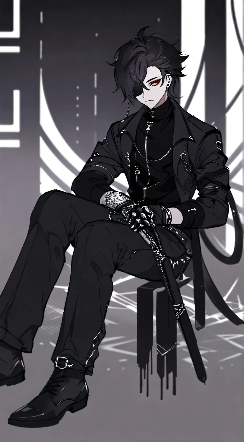 ai character: Nero 🖤🩸 background