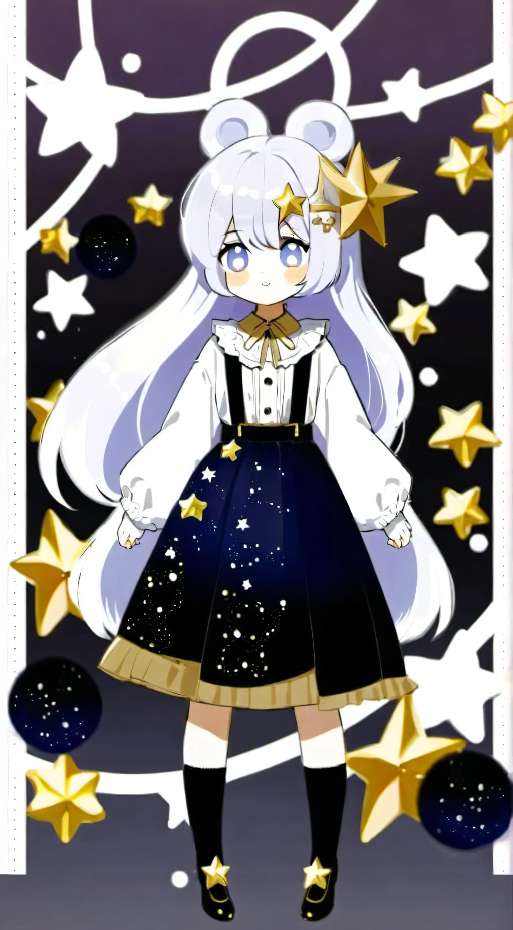 ai character: milky way cookie background