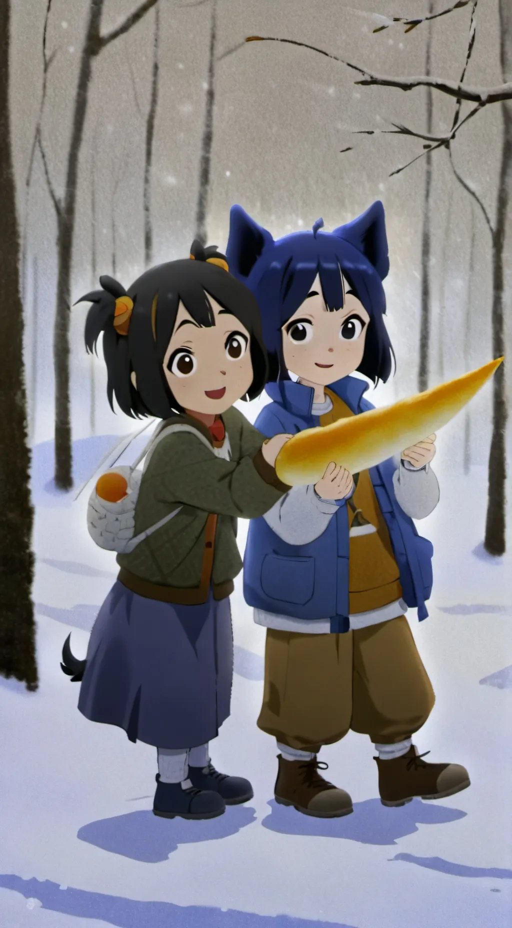 ai character: BLUEY AND BINGO background