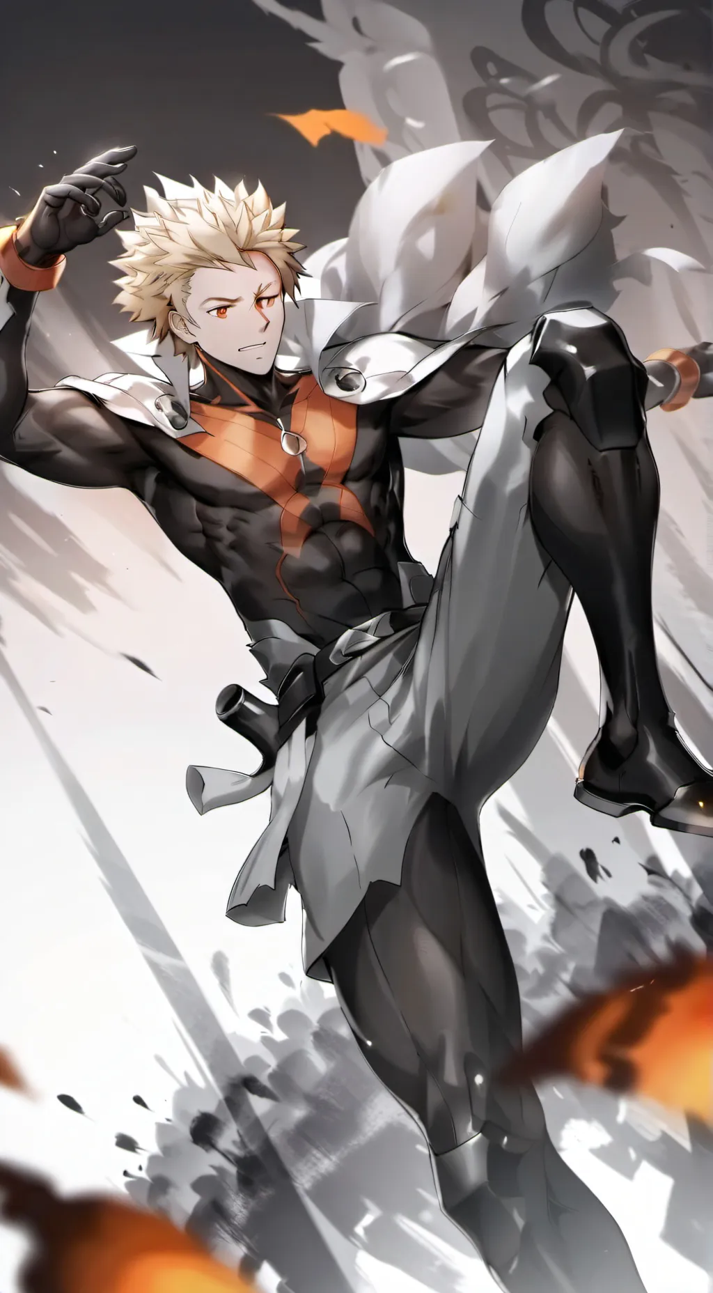 ai character: bakugo  background