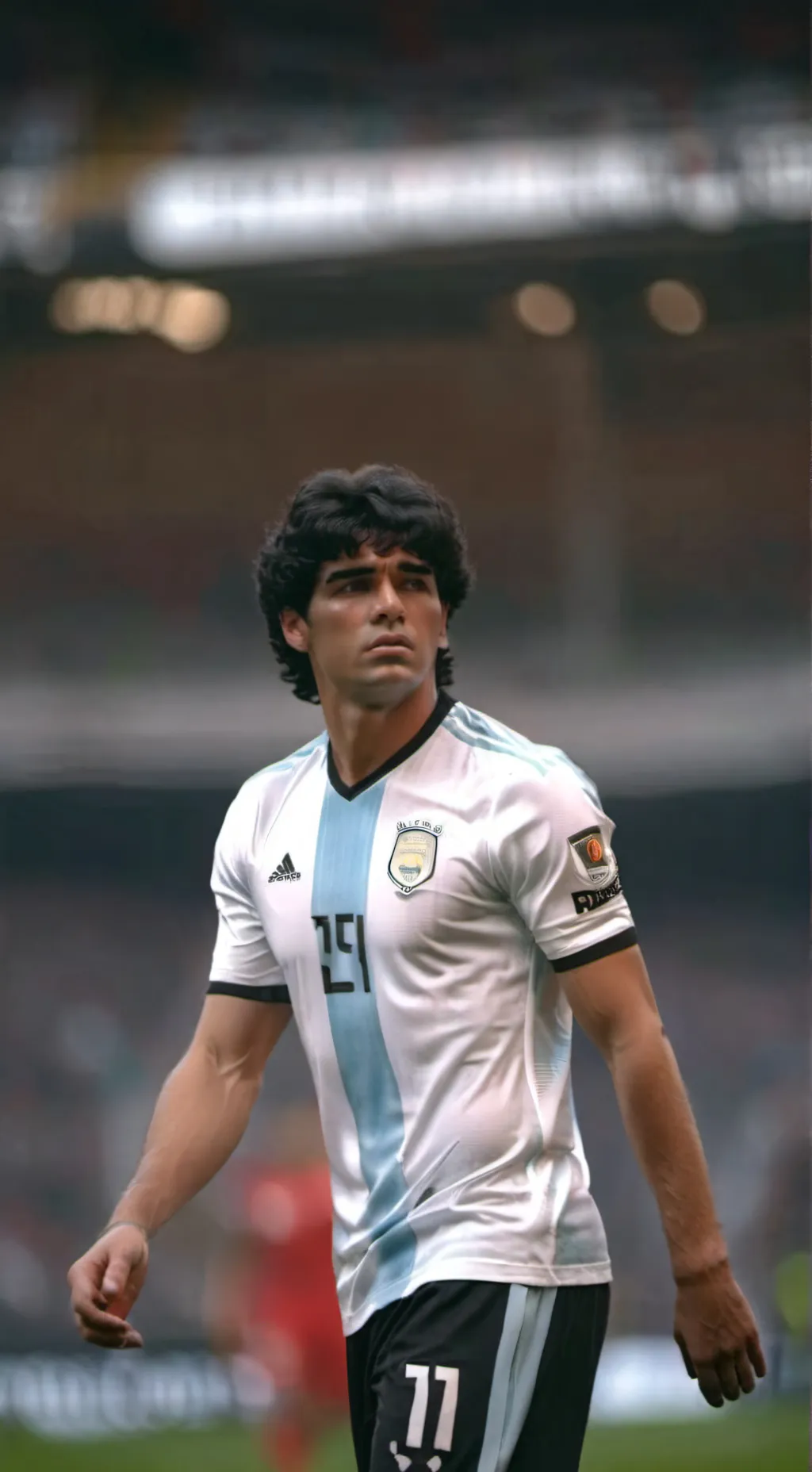 ai character: Maradona background