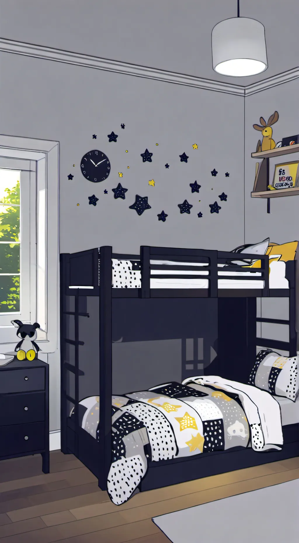 ai character: cuarto background