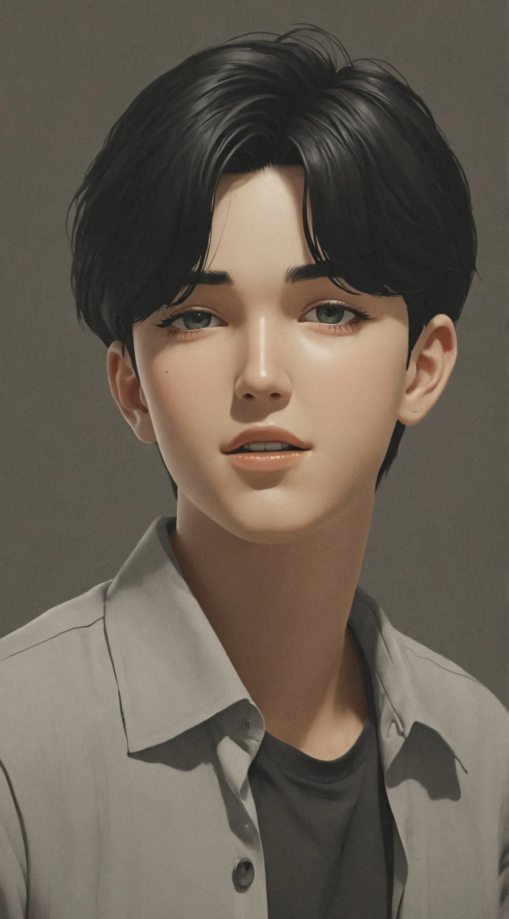 ai character: demon boy band background