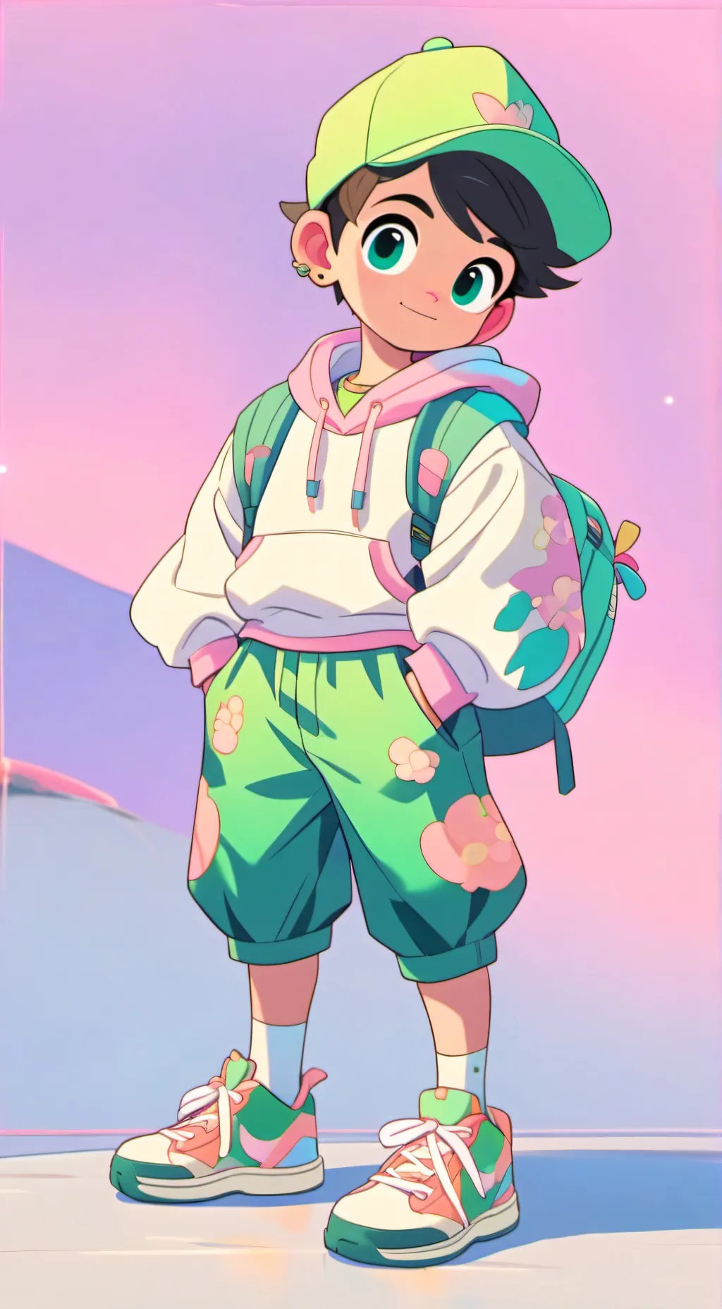 ai character: cOOlkid  background