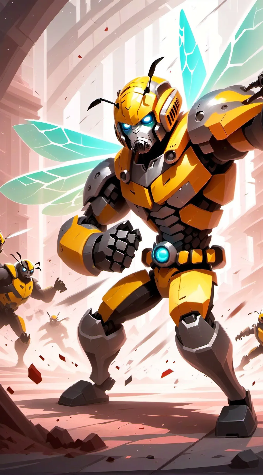 ai character: Bumblebee  background