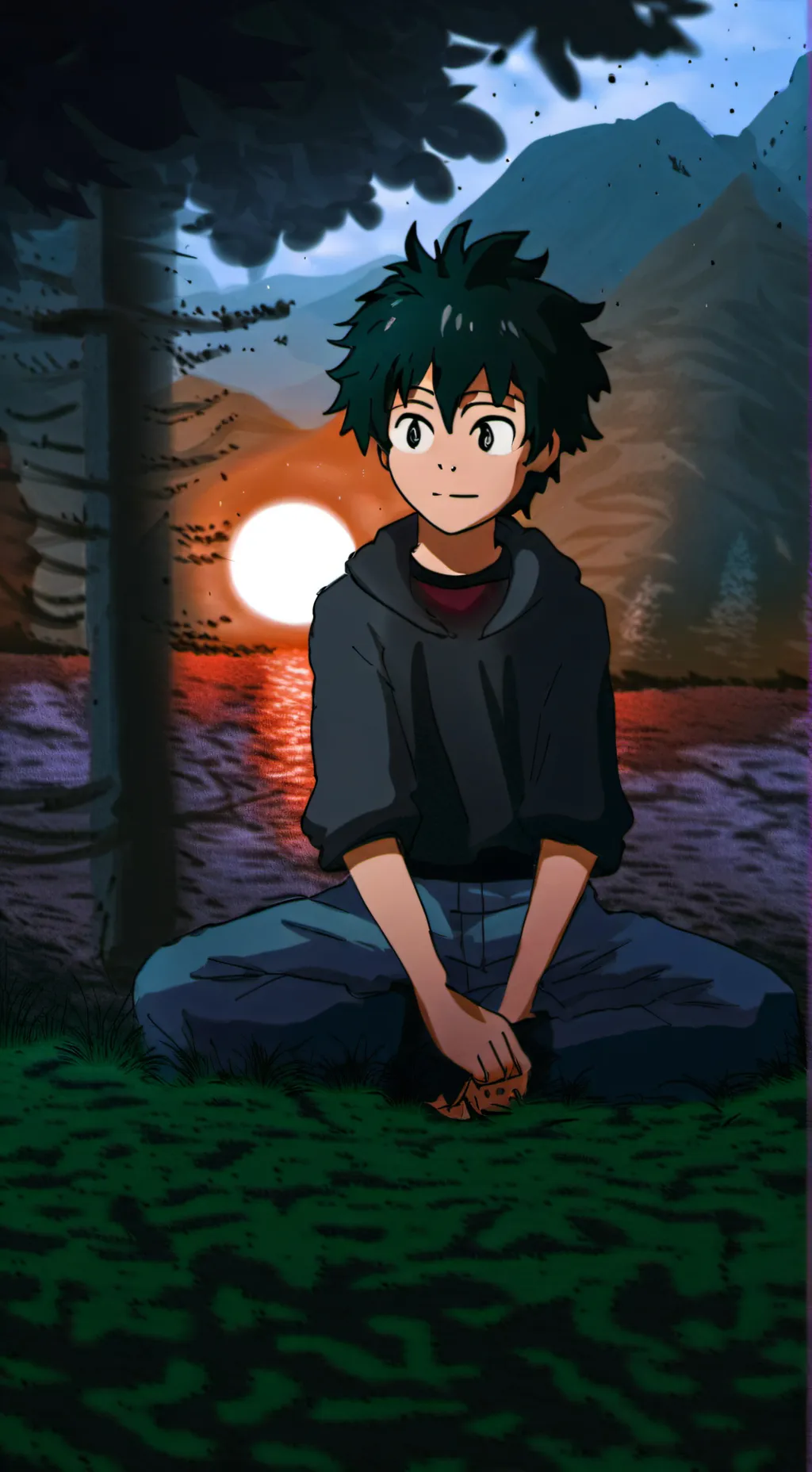 ai character: mha animaux  background