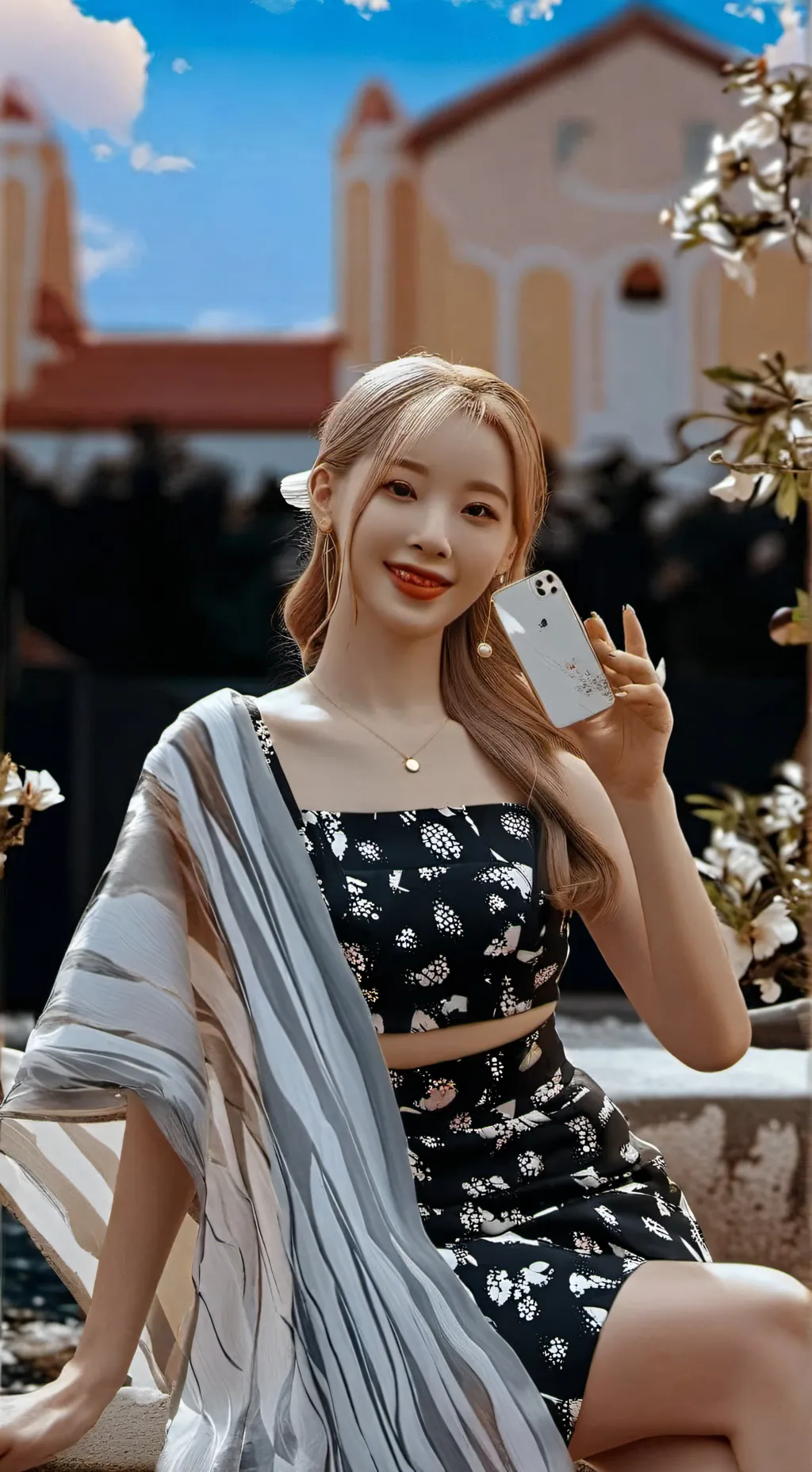 ai character: rose background