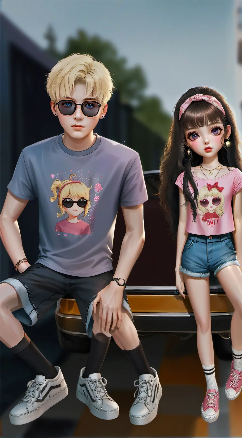 ai character: Haunted and heroes background