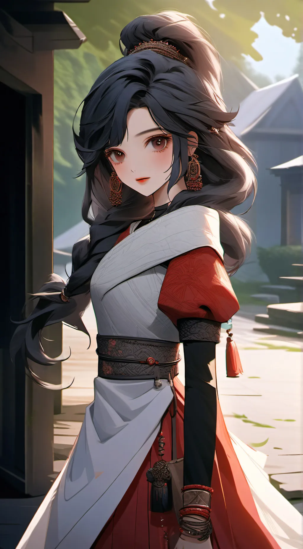 ai character: Thayna 😍♥️👩‍❤️‍💋‍👩 background