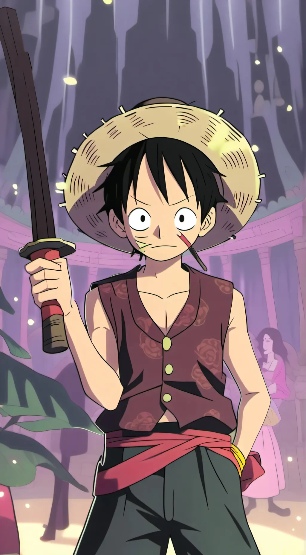 ai character: luffy background