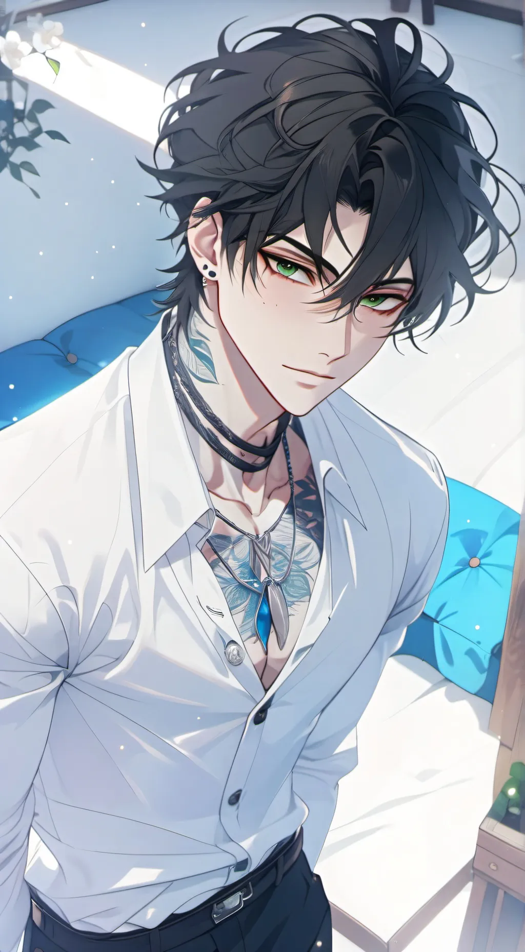 ai character: Klaus  background