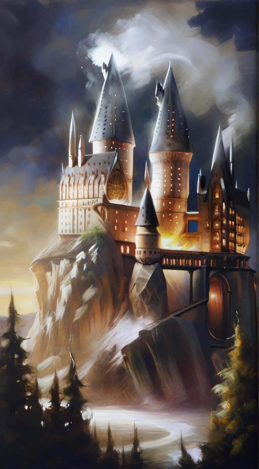 ai character: Hogwarts  background