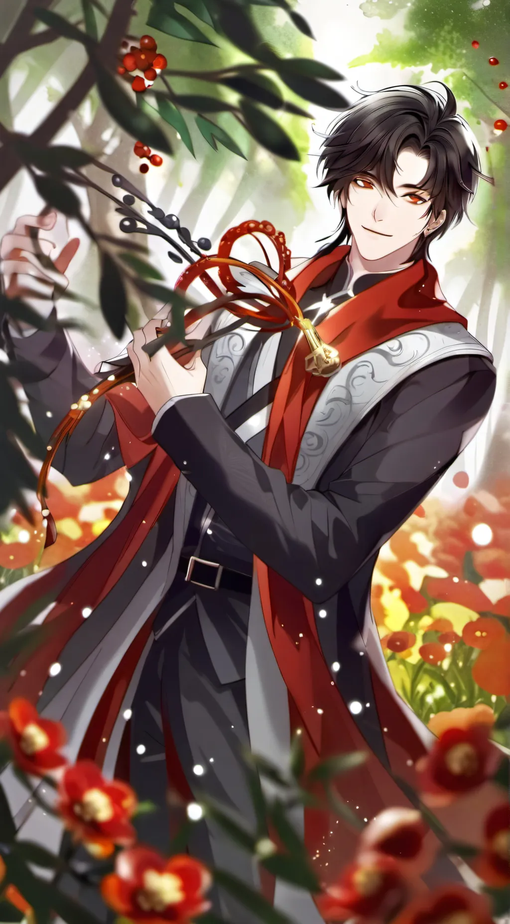 ai character: Gray background