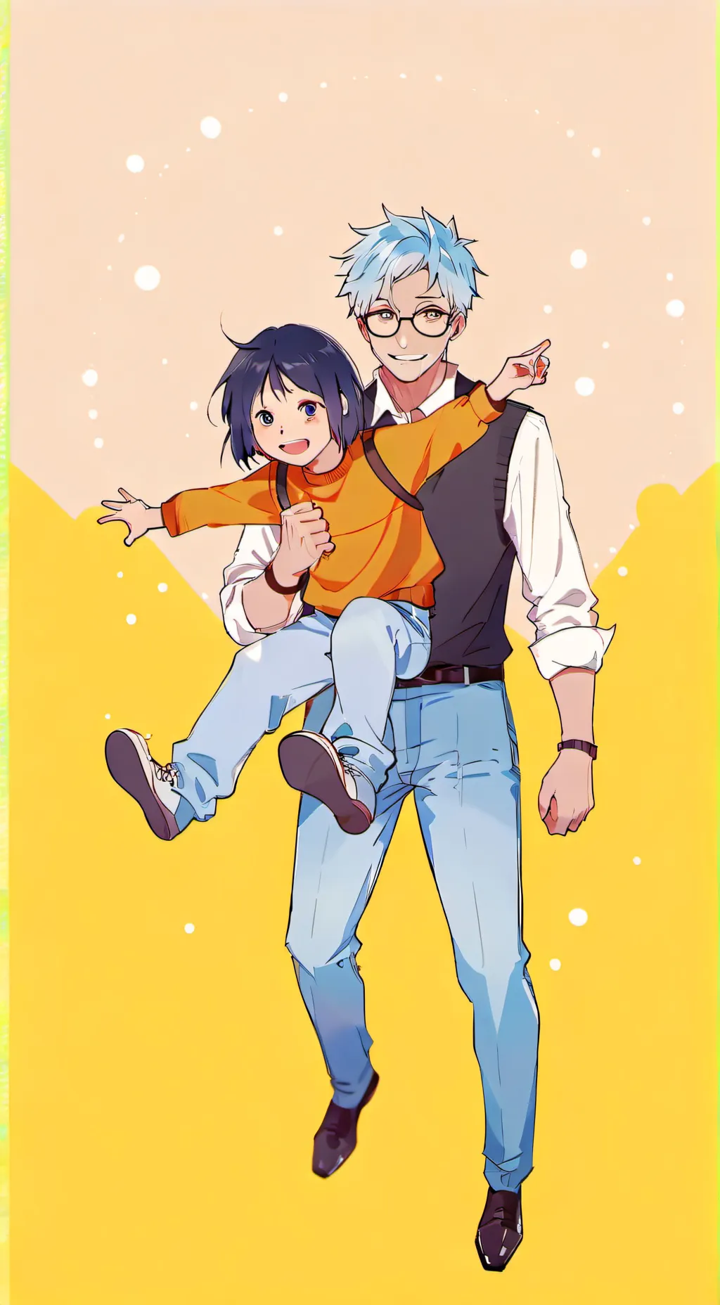 ai character: Friday and Marie background