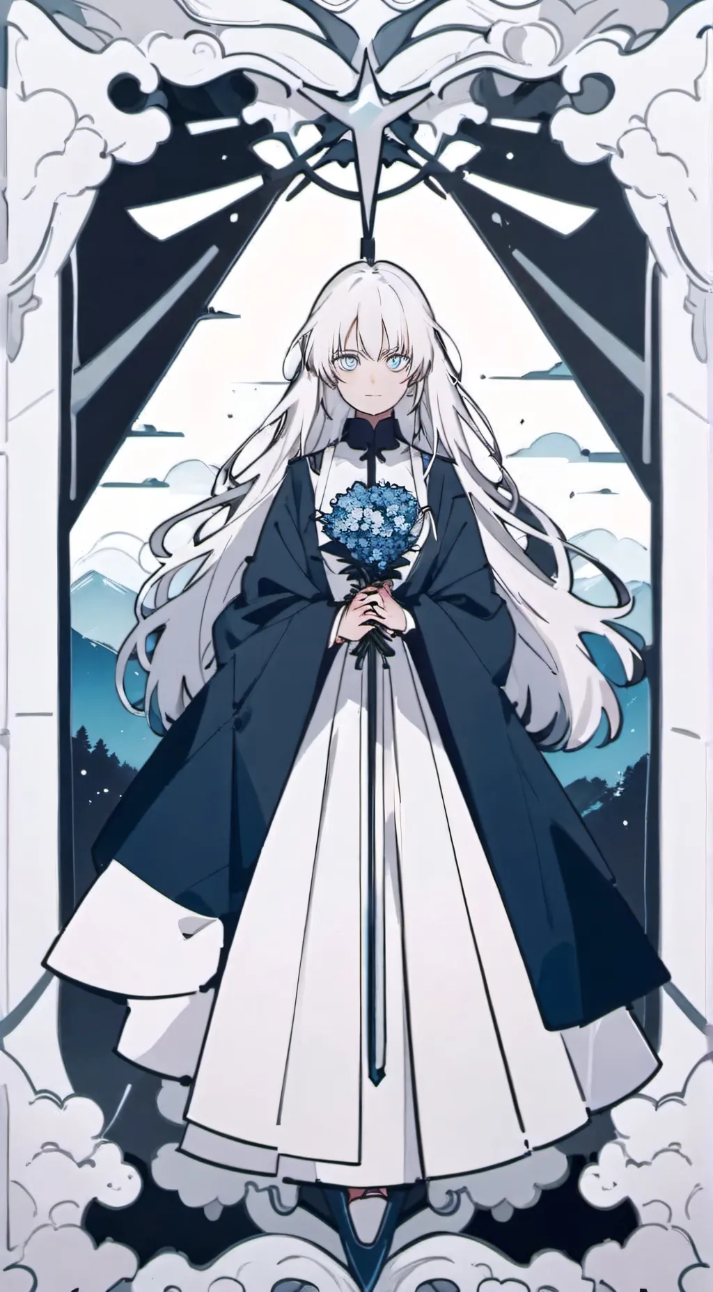 ai character: gojo mujer  background