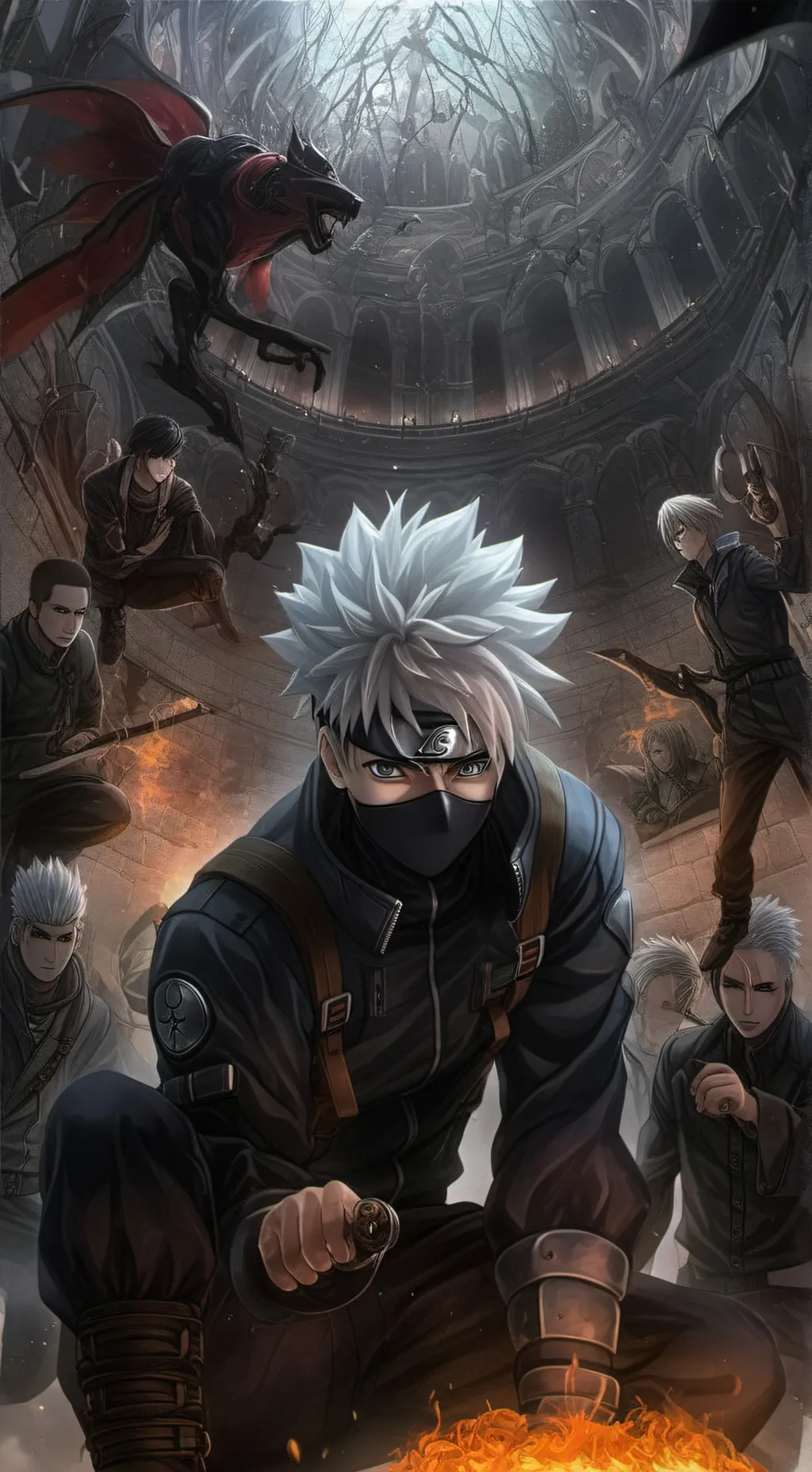 ai character: 🤍 kakashi🤍 background