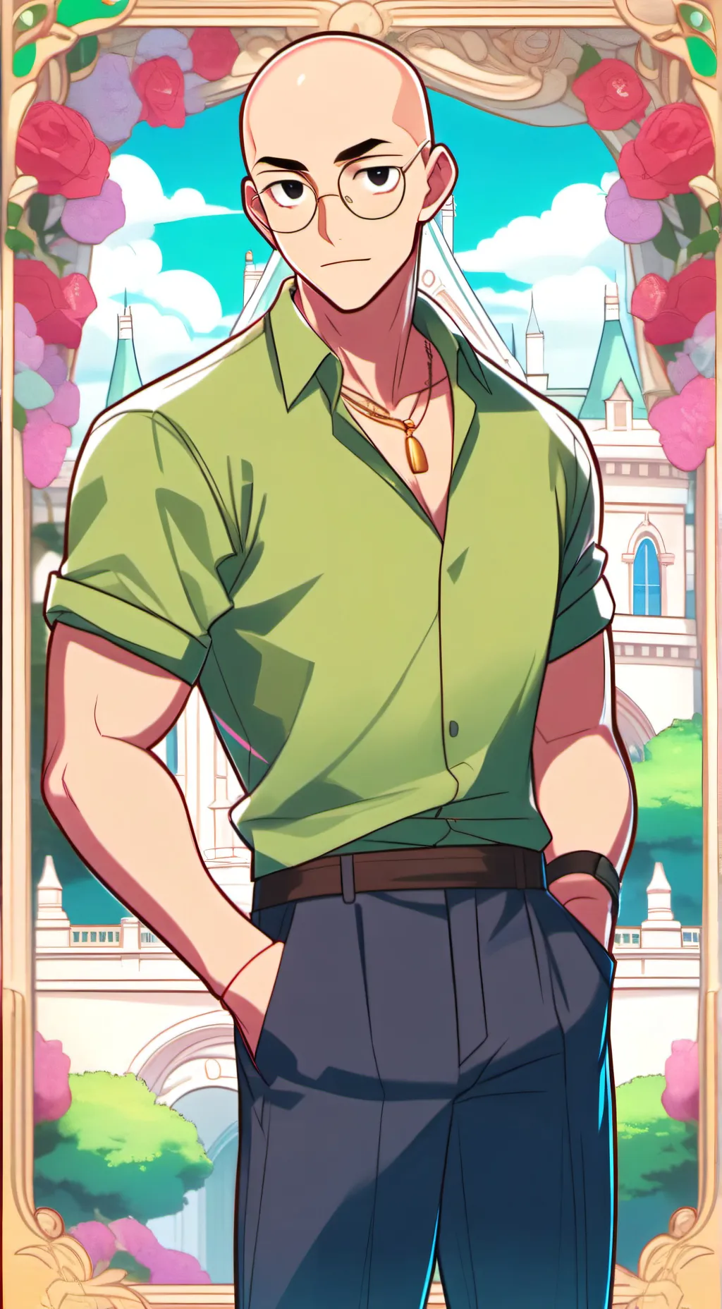 ai character: Zesty baldi background