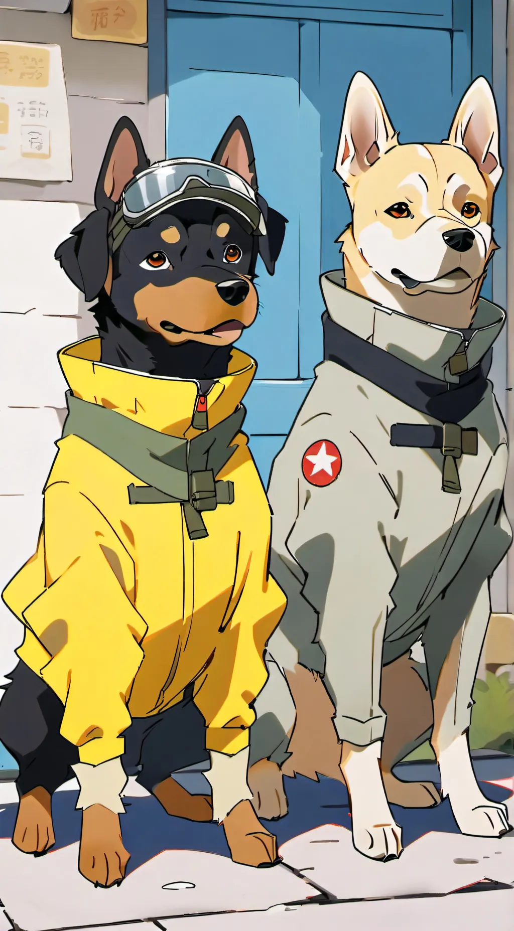 ai character: torture and ray background