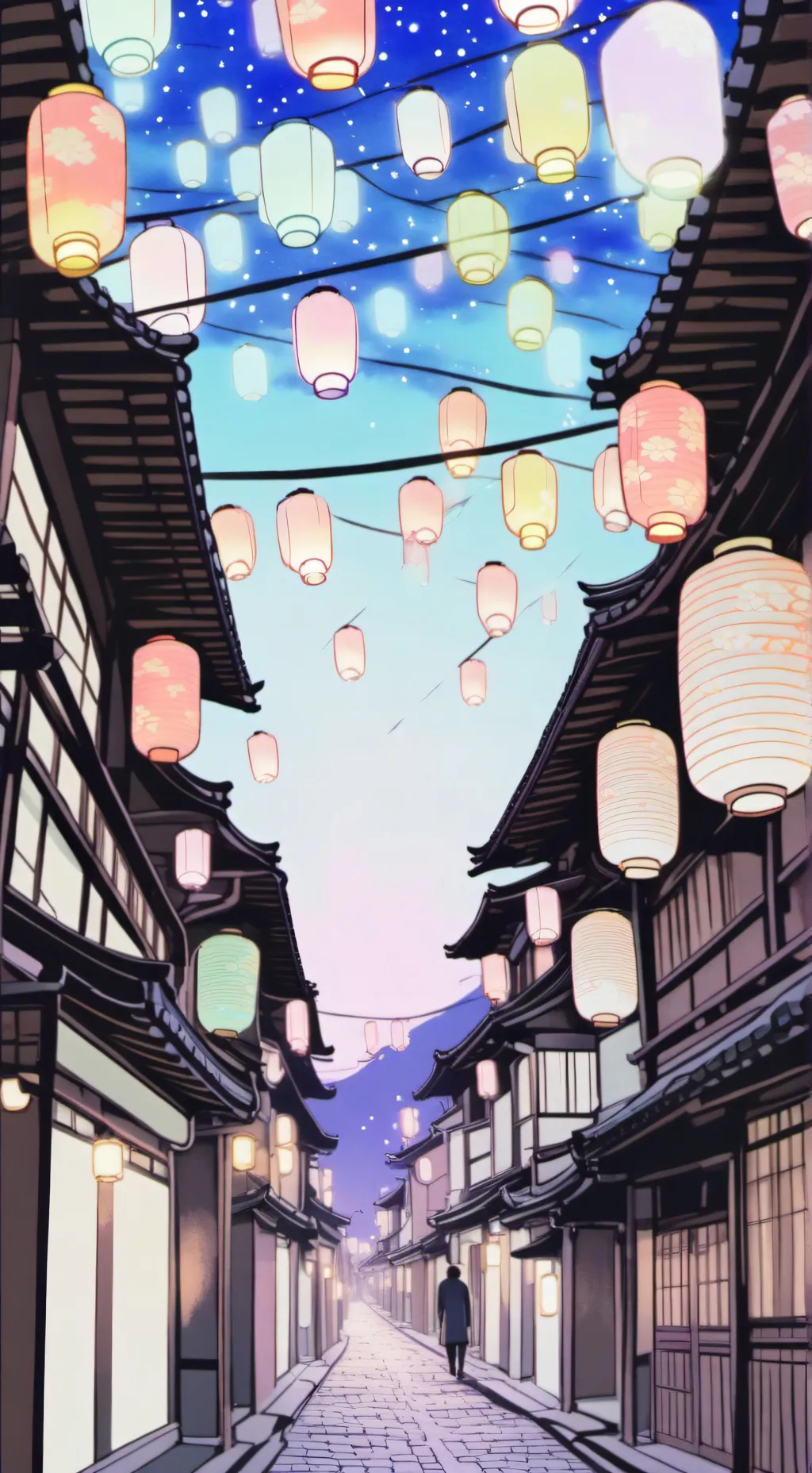 ai character: Japanese Lunar background