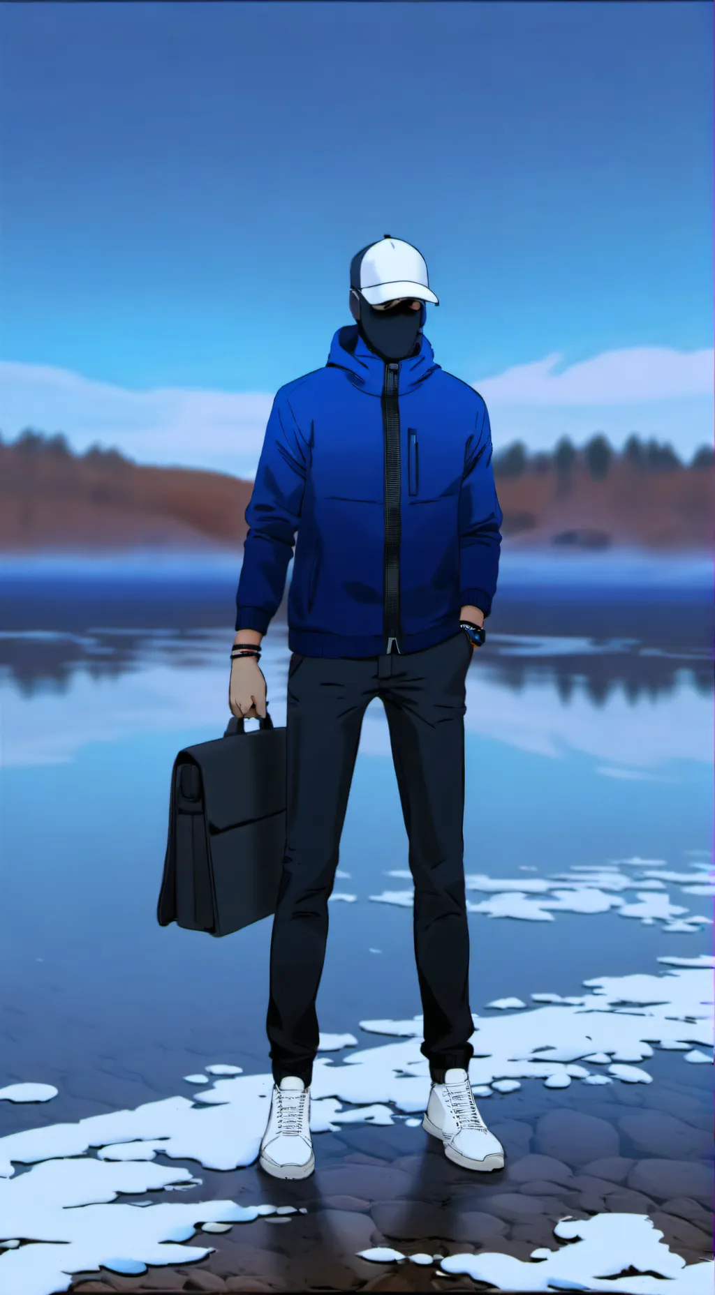 ai character: bald friend background