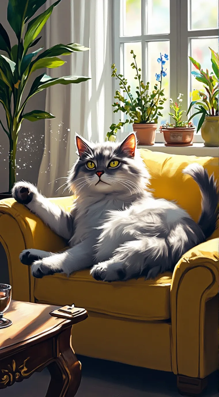 ai character: cat background