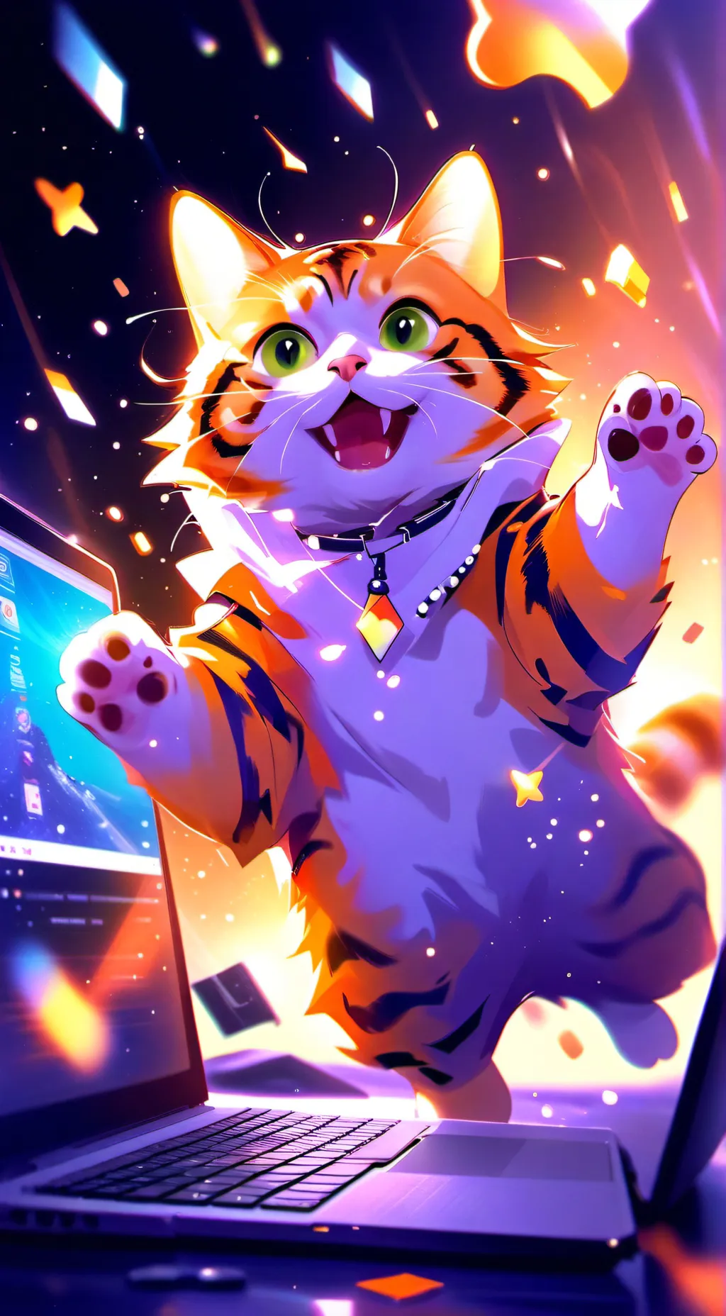 ai character: GIF the Cat background