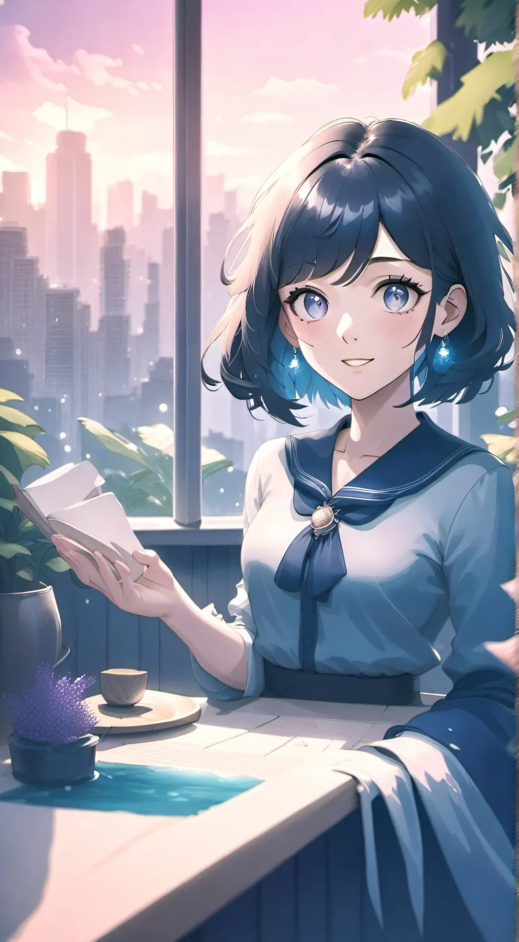 ai character: Cristal background