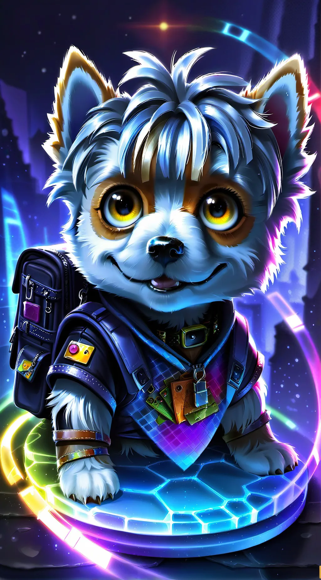 ai character: Pixel background