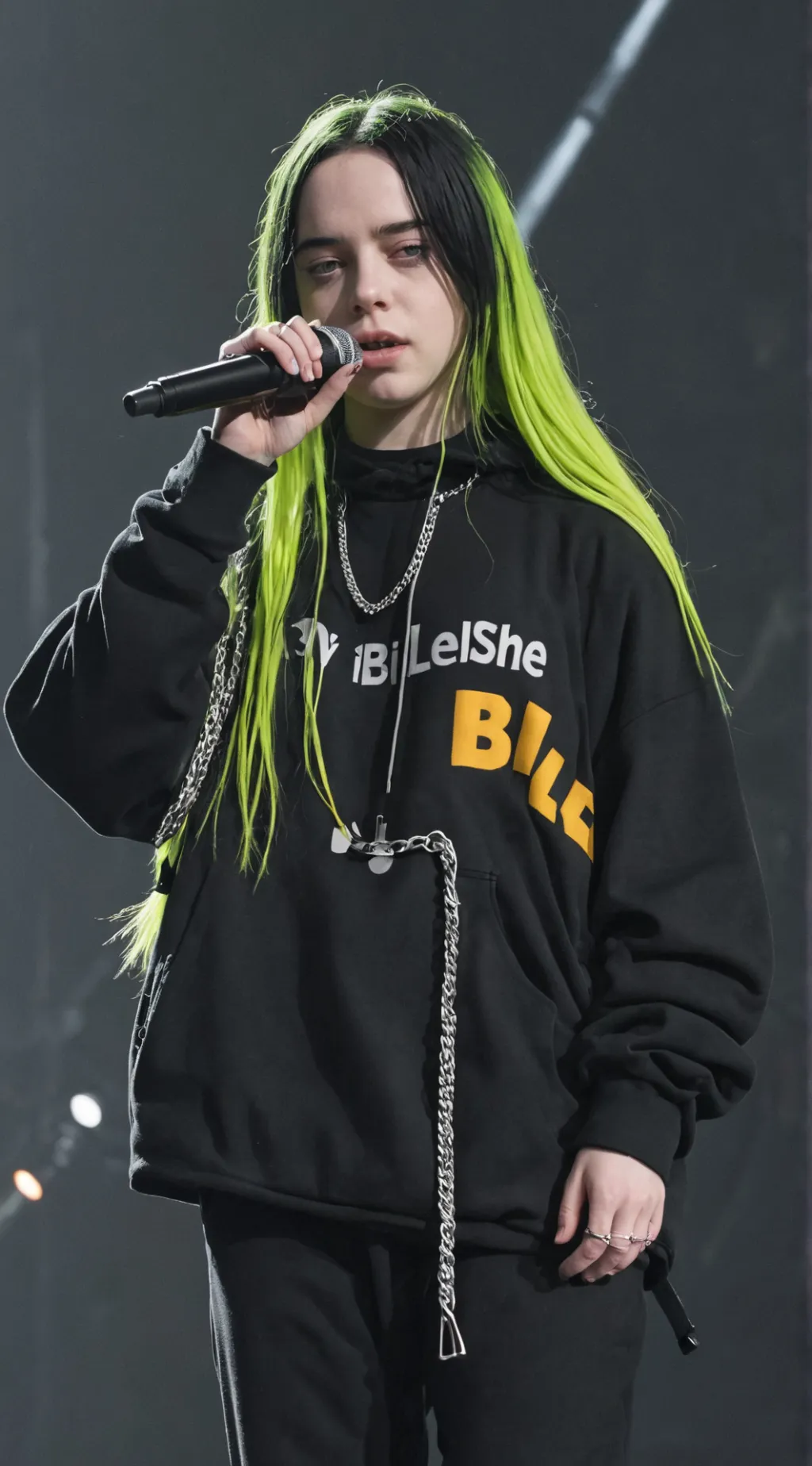ai character: Billie Eilish background